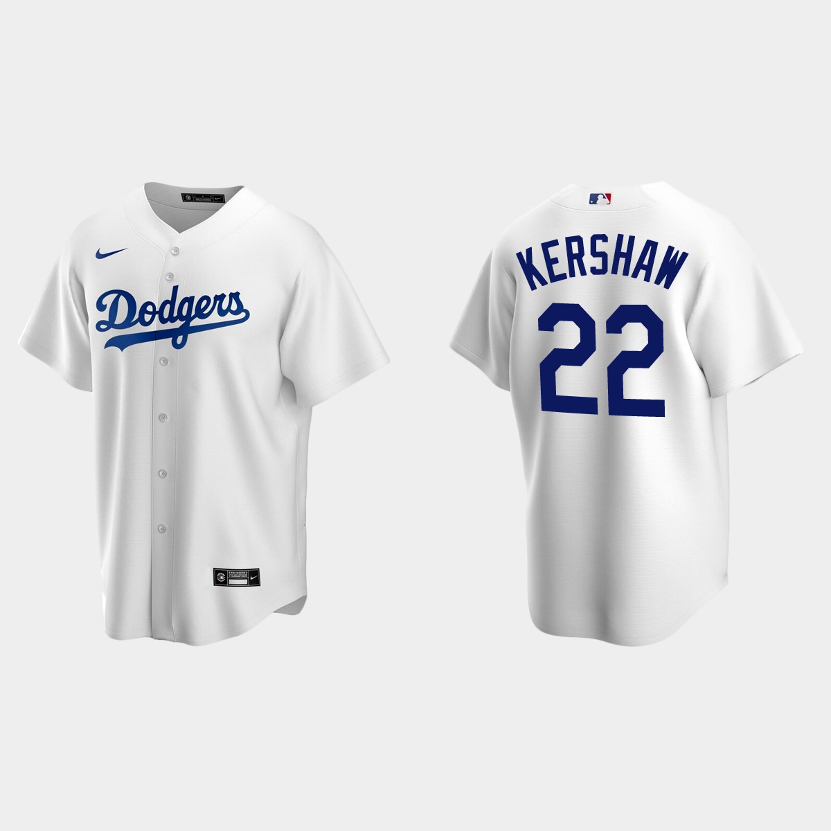 Los Angeles Dodgers #22 Clayton Kershaw White Home Jersey