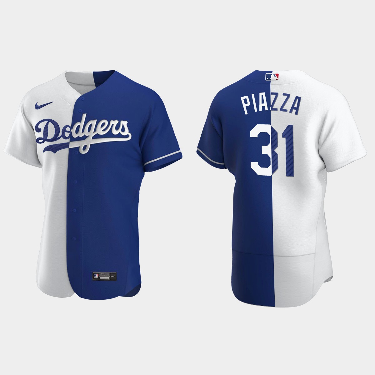 Los Angeles Dodgers #31 Mike Piazza Color Split Jersey - Royal