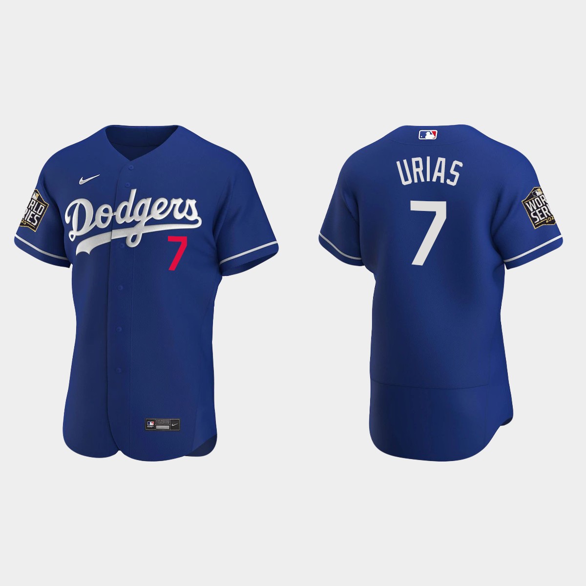 Los Angeles Dodgers #7 Julio Urias 2020 World Series Alternate Jersey - Royal