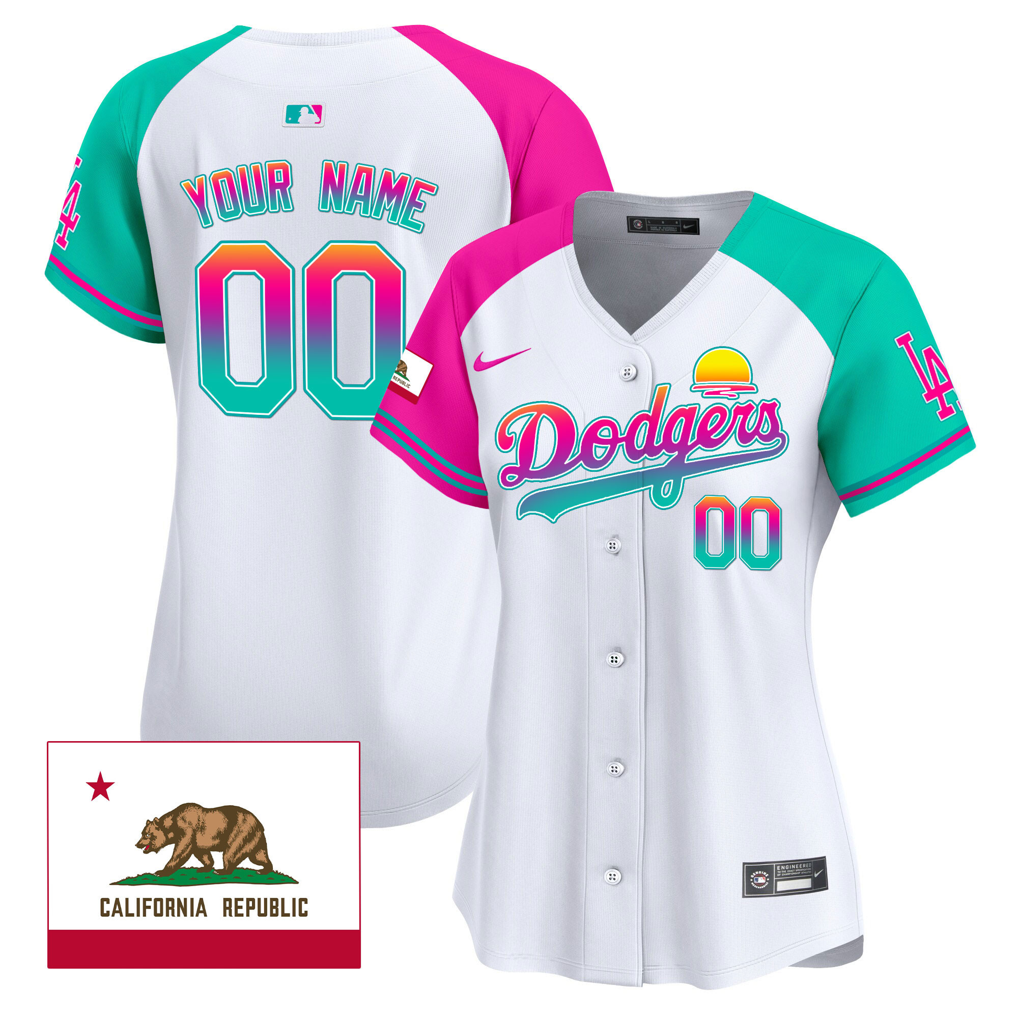 Los Angeles Dodgers 2024 Los Angeles City Style Vapor Premier Limited Custom Alternate Jersey - All Stitched