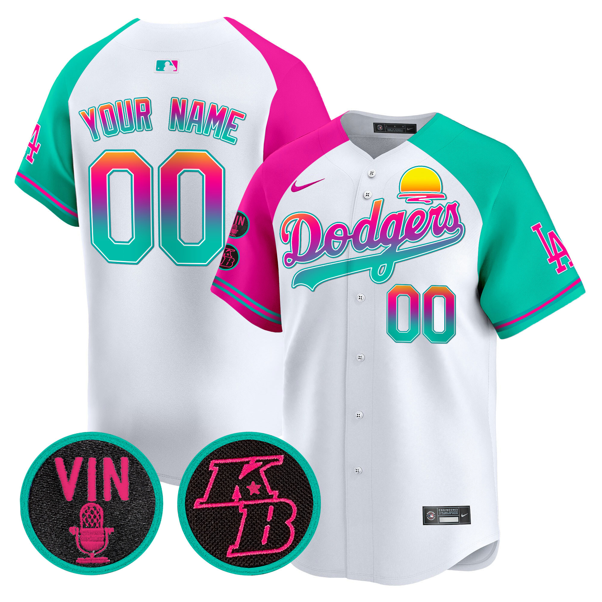 Los Angeles Dodgers 2024 Los Angeles City Style Vapor Premier Limited Custom V2 Alternate Jersey - All Stitched