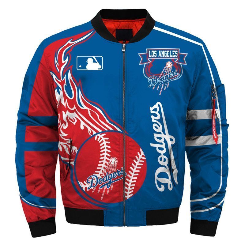 Los Angeles Dodgers Baseball Team 3d Printed Unisex Bomber Jacket