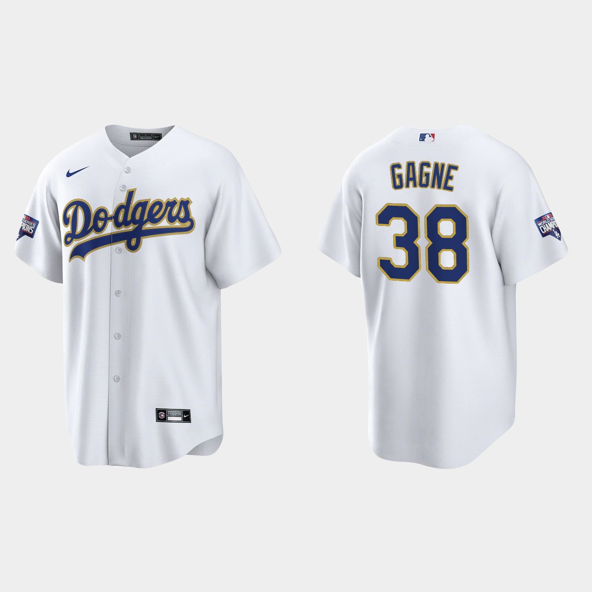 Los Angeles Dodgers Eric Gagne 2021 Gold Program White Gold Jersey