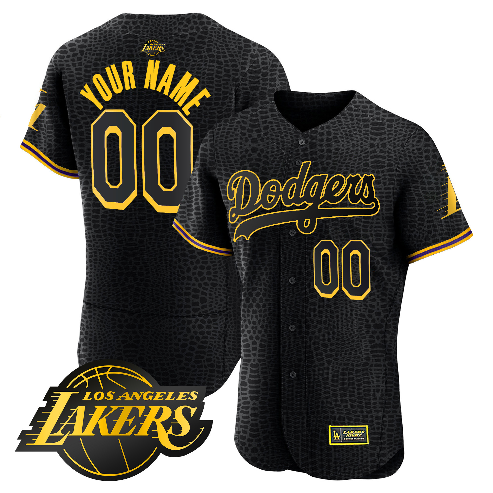 Los Angeles Dodgers Flex Base Mamba Custom Jersey - All Stitched