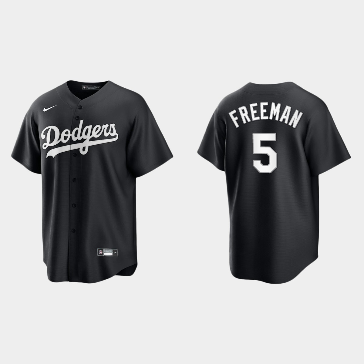Los Angeles Dodgers Freddie Freeman Jersey - Black White