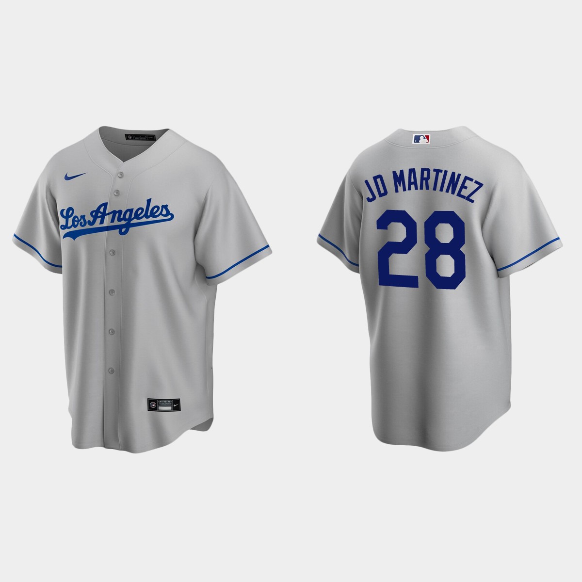 Los Angeles Dodgers J.D. Martinez Road Jersey - Gray