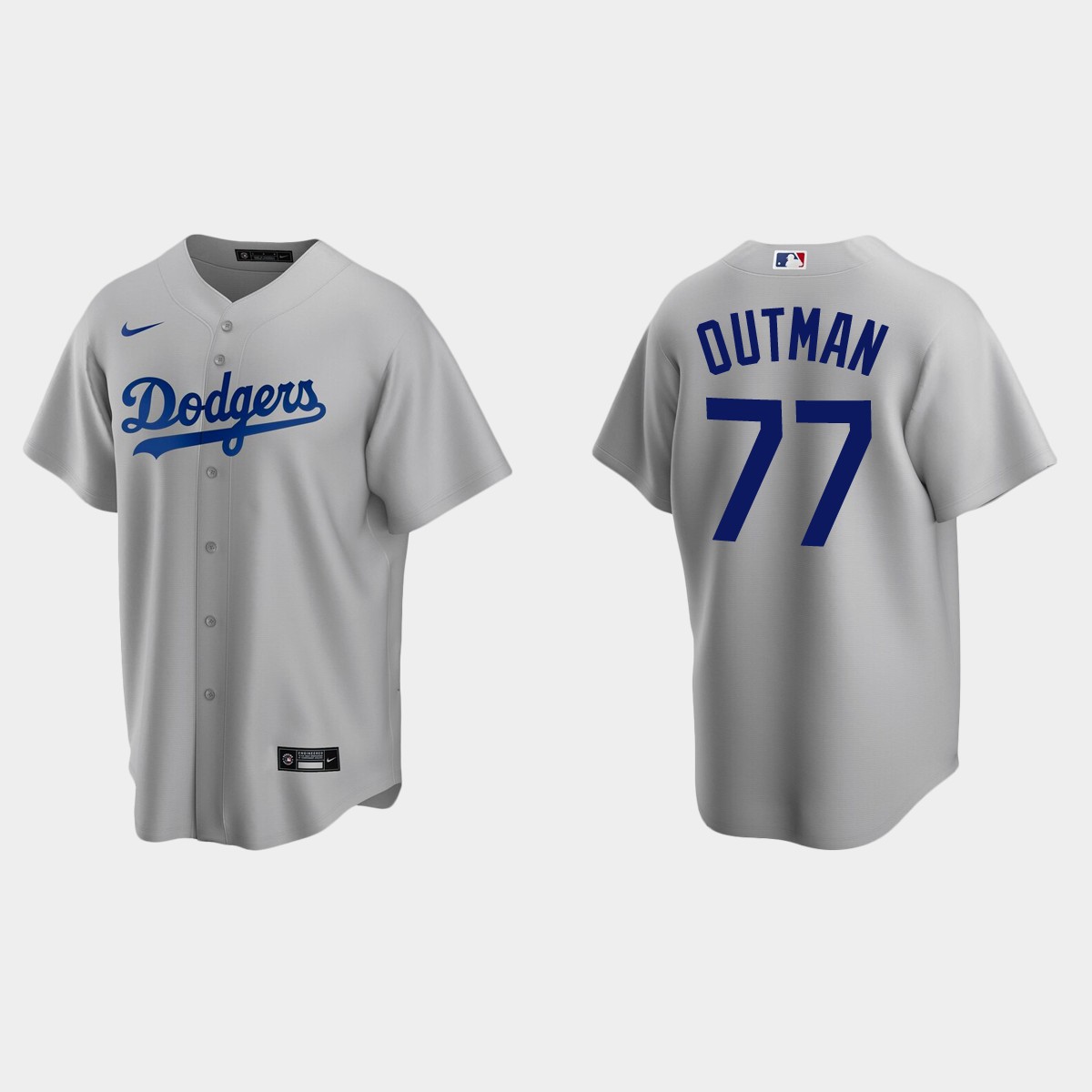 Los Angeles Dodgers James Outman Alternate Jersey - Gray