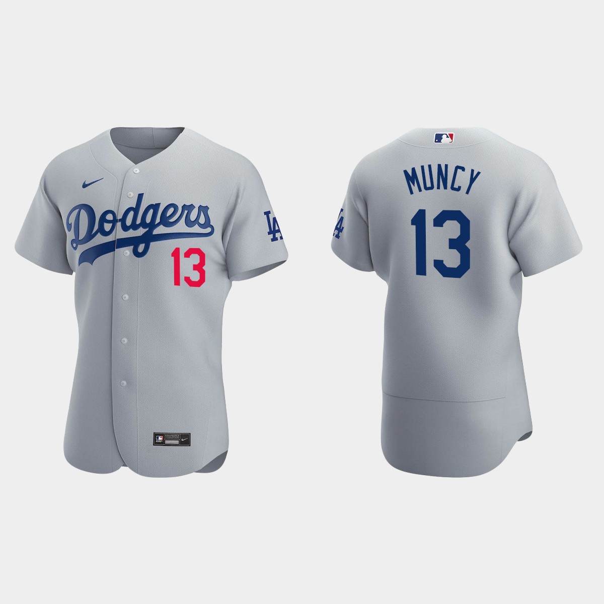 Los Angeles Dodgers Max Muncy #13 Gray 2020 Alternate Jersey