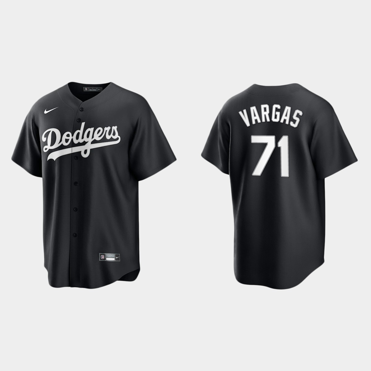 Los Angeles Dodgers Miguel Vargas Jersey - Black White