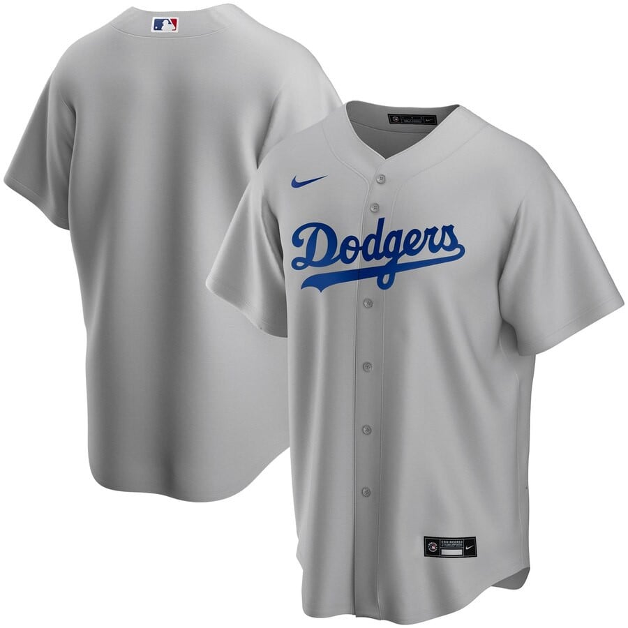Los Angeles Dodgers Nike Alternate 2020  Team Stitched Jersey – Gray