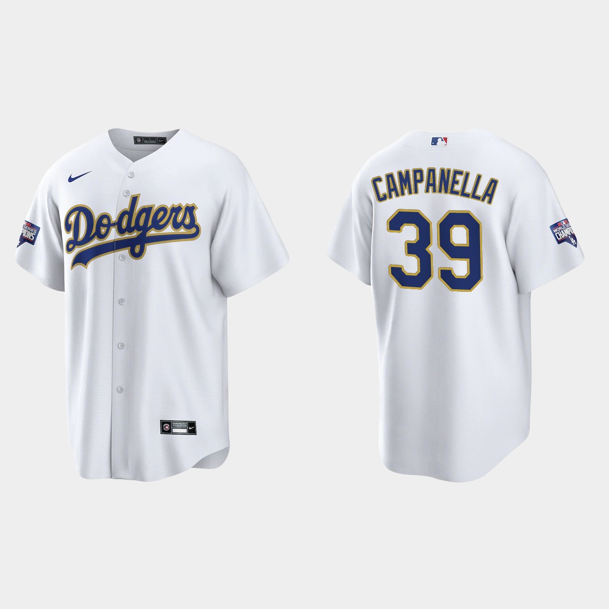 Los Angeles Dodgers Roy Campanella 2021 Gold Program White Gold Jersey