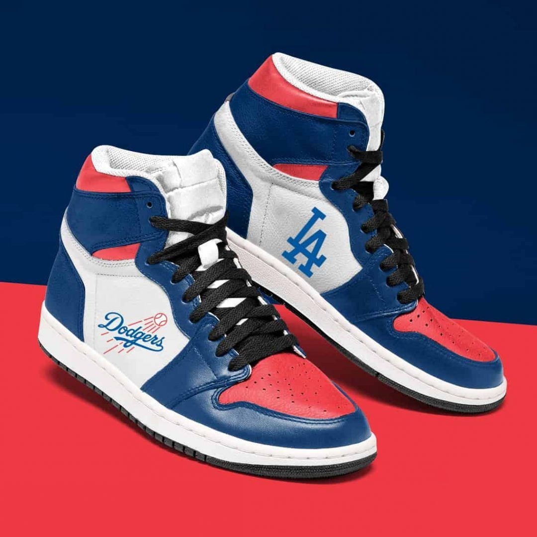 Los Angeles Dodgers Sneakers MLB Sport Teams High Top Air Jordan Sneaker, Air Jordan Hightop