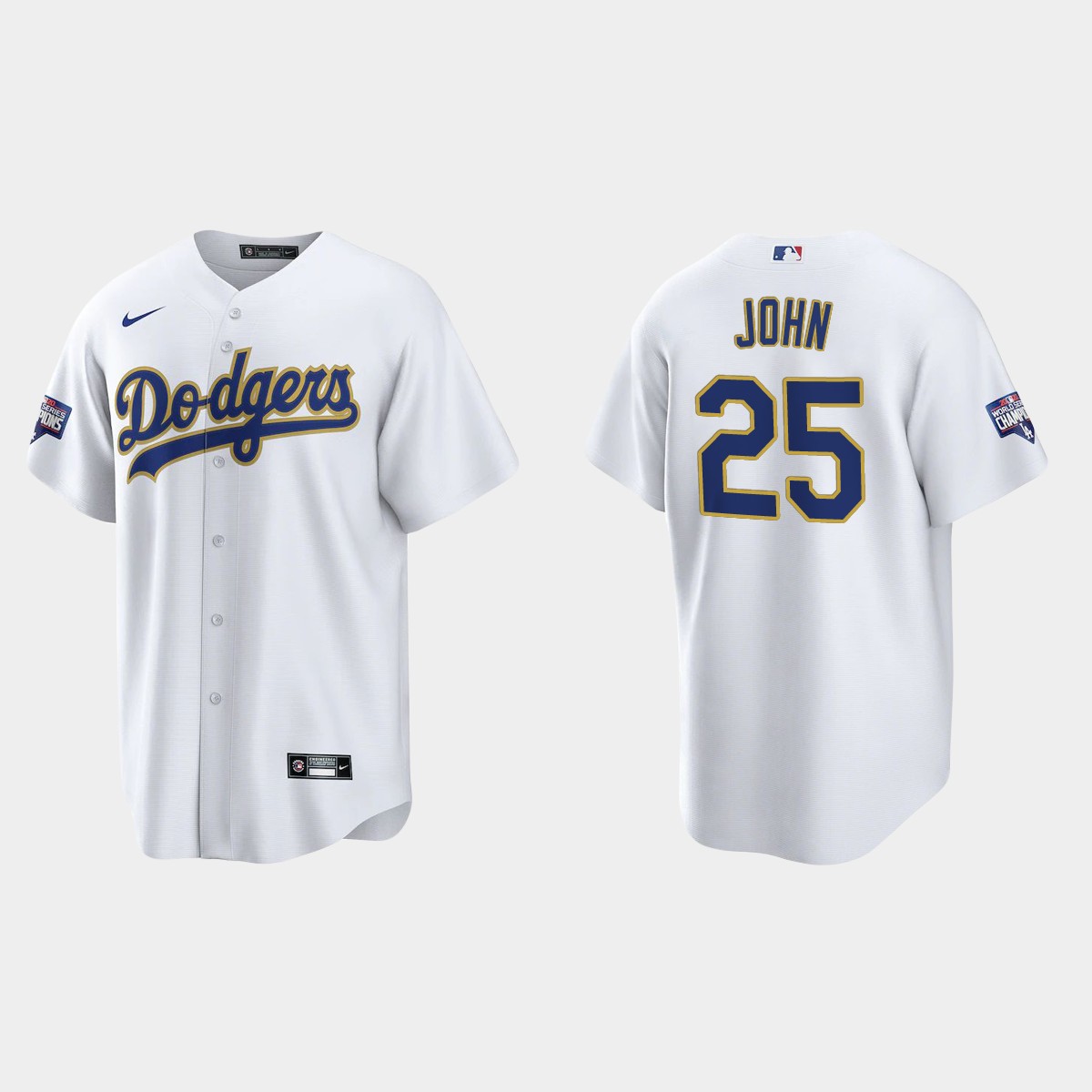 Los Angeles Dodgers Tommy John 2021 Gold Program White Gold Jersey