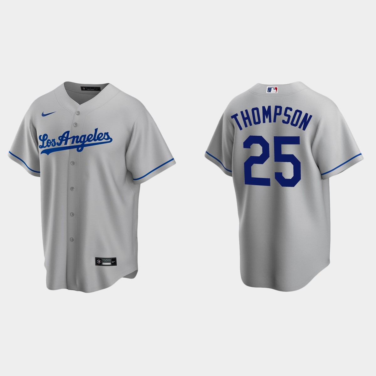 Los Angeles Dodgers Trayce Thompson Road Jersey - Gray