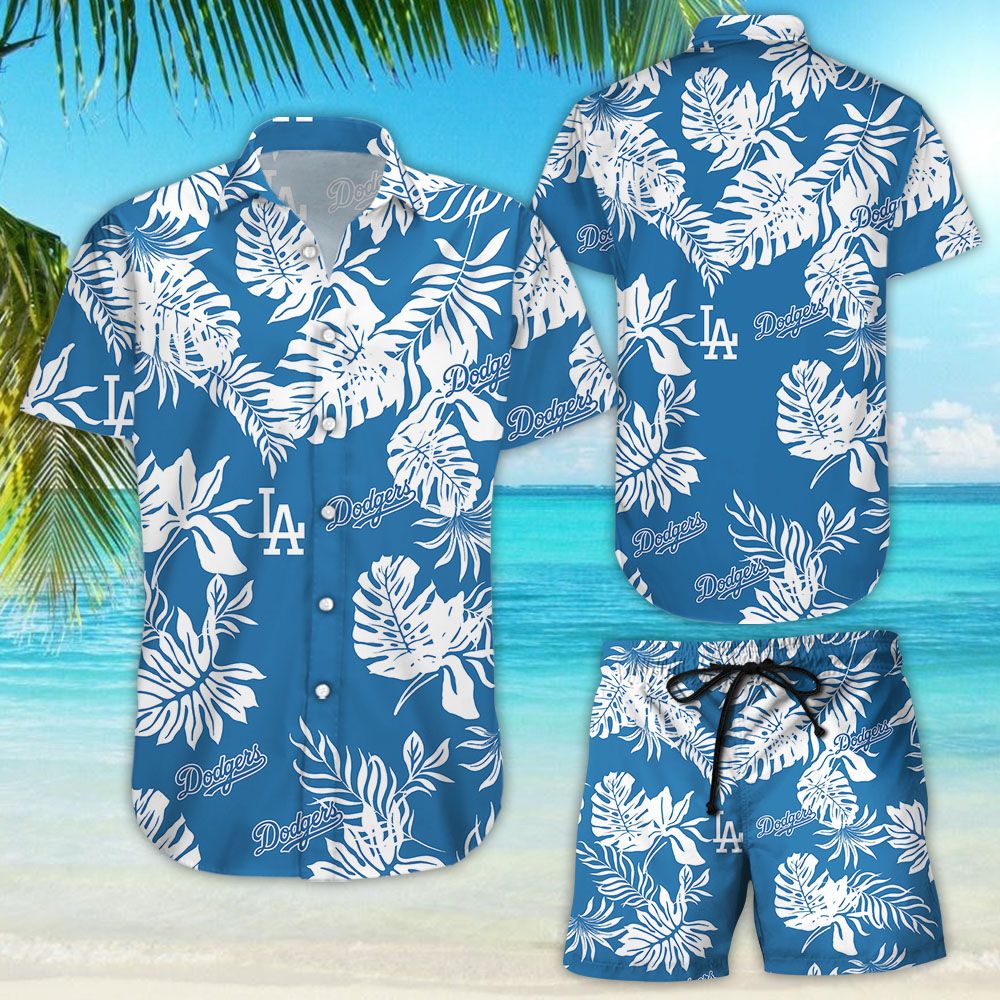 Los Angeles Dodgers Tropical Flower Hawaiian Shirt