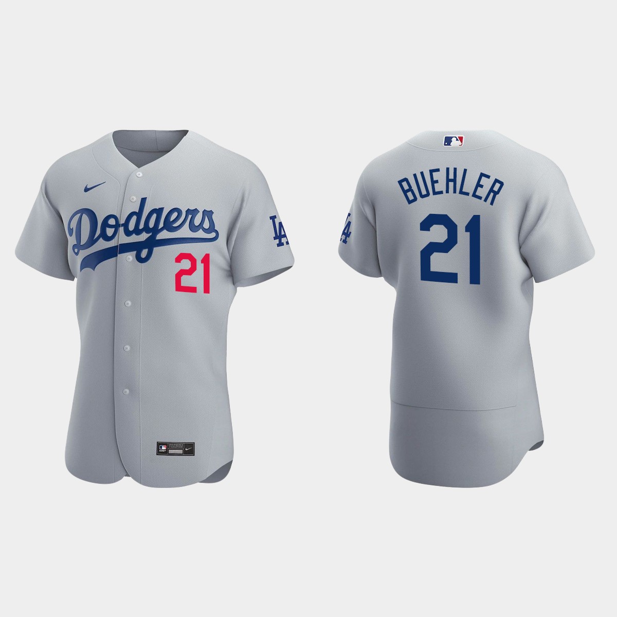 Los Angeles Dodgers Walker Buehler #21 Gray 2020 Alternate Jersey