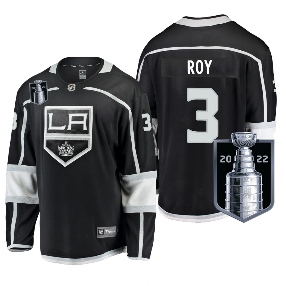 Los Angeles Kings #3 Matt Roy Black 2022 Stanley Cup Playoffs Home Jersey