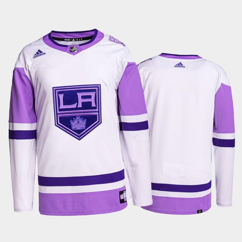 Los Angeles Kings 2022 Fights Cancer White Purple Primegreen Jersey