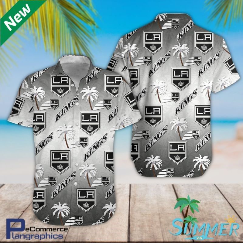 Los Angeles Kings 3D Print Aloha Shirt Hawaiian Aloha Shirt Hawaiian Beach Shirt