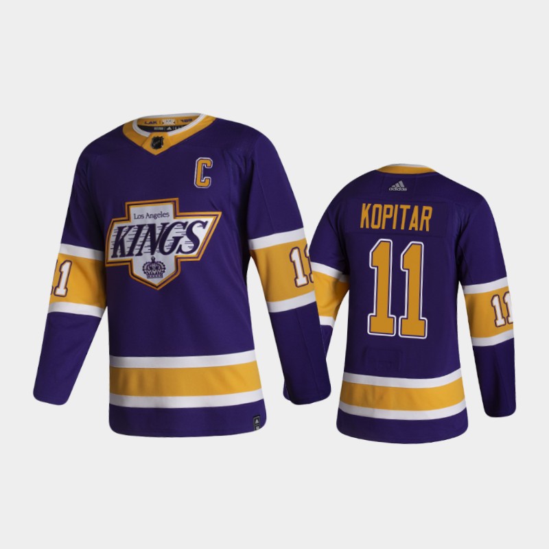 Los Angeles Kings Anze Kopitar #11 Reverse Retro Purple 2020-21 Jersey