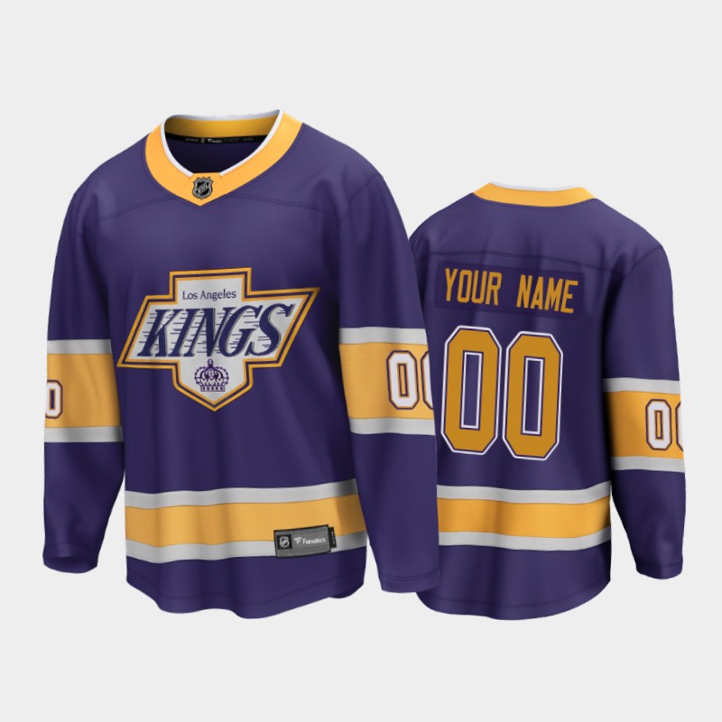 Los Angeles Kings Custom #00 Reverse Retro Purple 2020-21 Breakaway Player Jersey