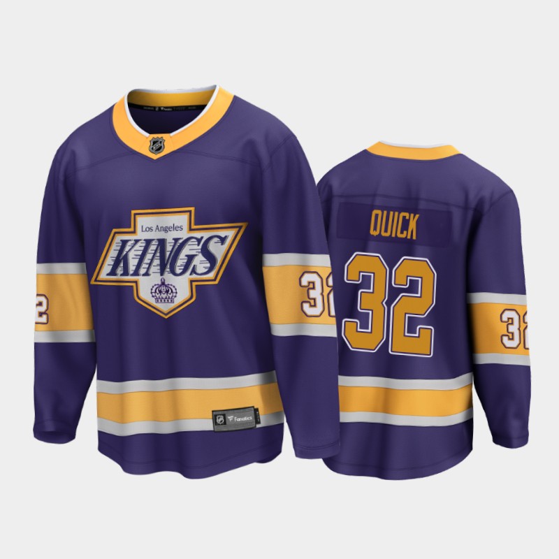 Los Angeles Kings Jonathan Quick #32 Reverse Retro Purple 2020-21 Breakaway Player Jersey