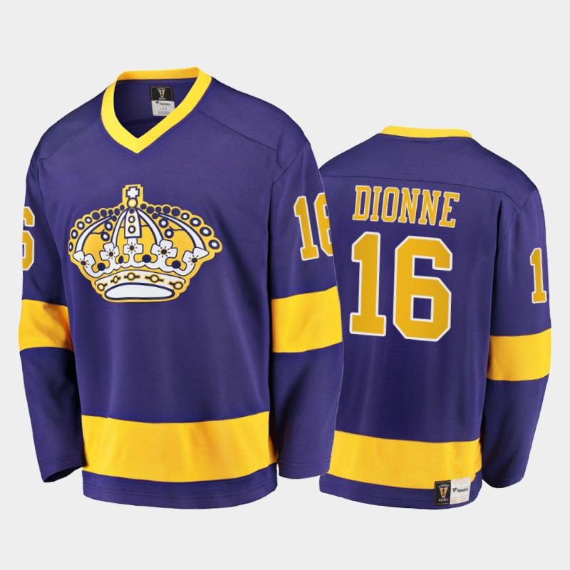 Los Angeles Kings Marcel Dionne #16 Heritage Purple Throwback Premier Retired Jersey