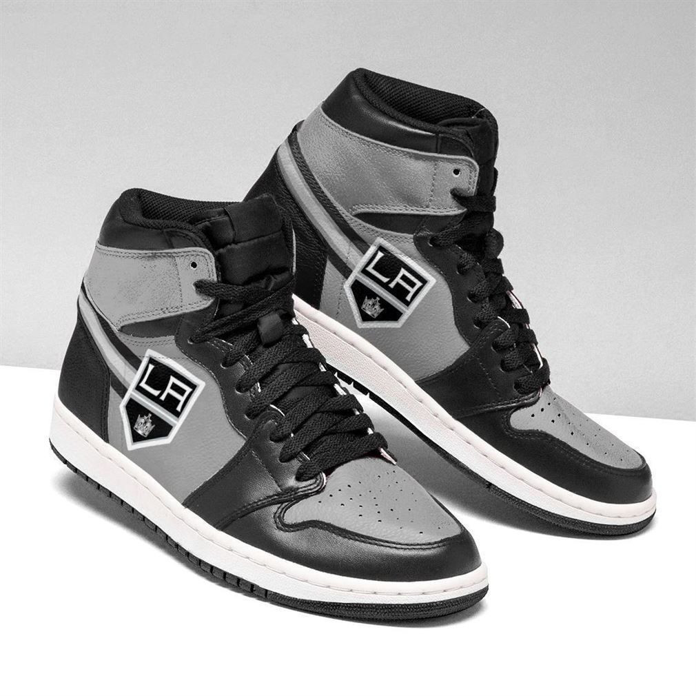 Los Angeles Kings NHL Fashion Sneakers Basketball Shoes Leather High Top Air Jordan Sneaker, Air Jordan Hightop