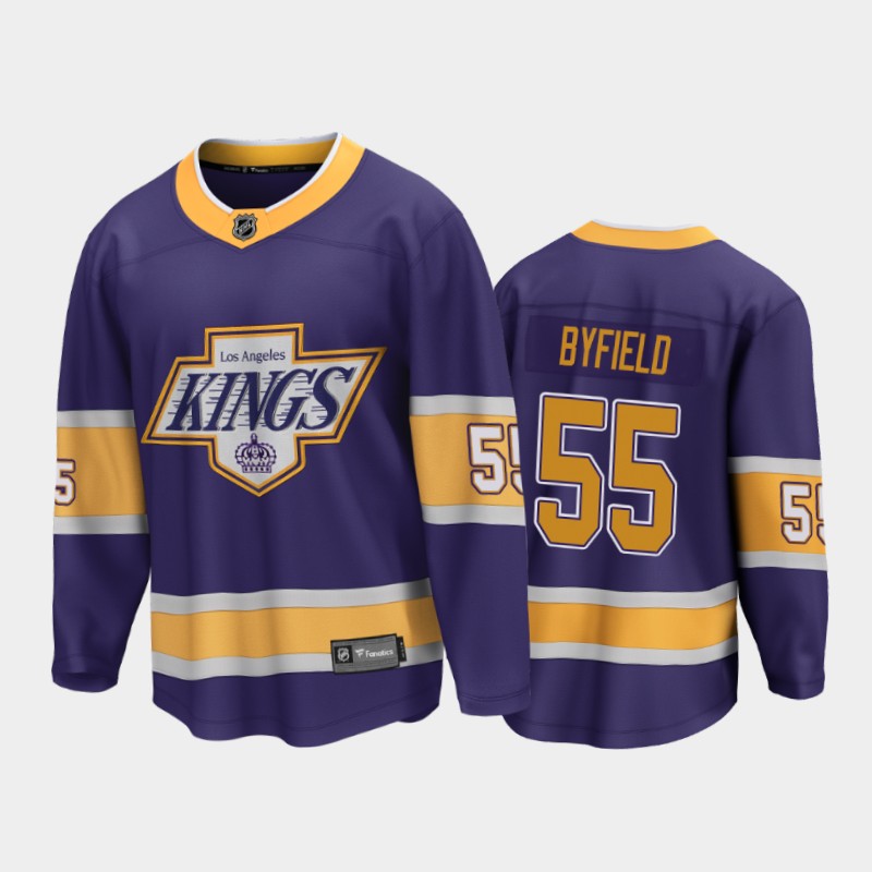 Los Angeles Kings Quinton Byfield #55 Reverse Retro Purple 2020-21 Breakaway Player Jersey
