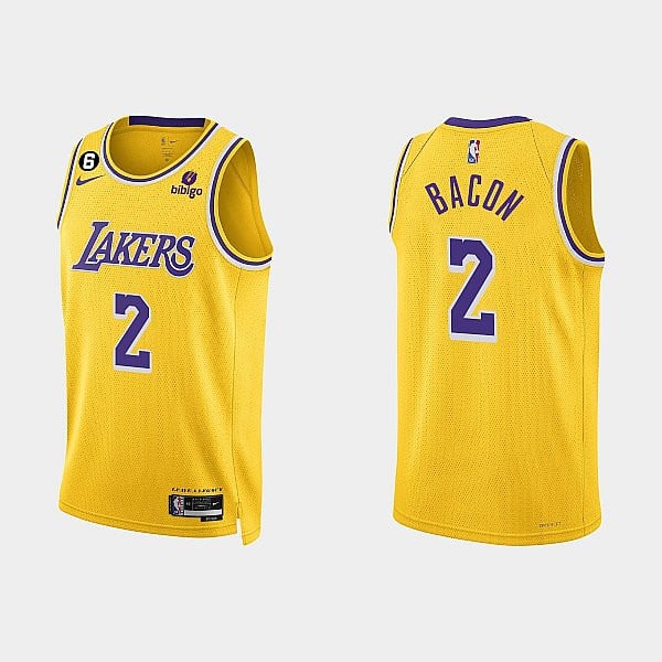 Los Angeles Lakers 2 Dwayne Bacon 2022-23 Icon Edition Gold Men Jersey