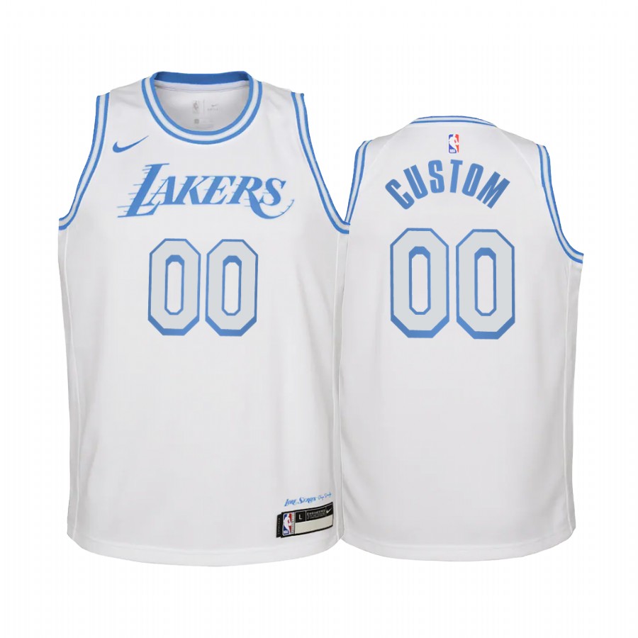 Los Angeles Lakers Custom 2020-21 City White Youth Jersey - Legacy of Lore