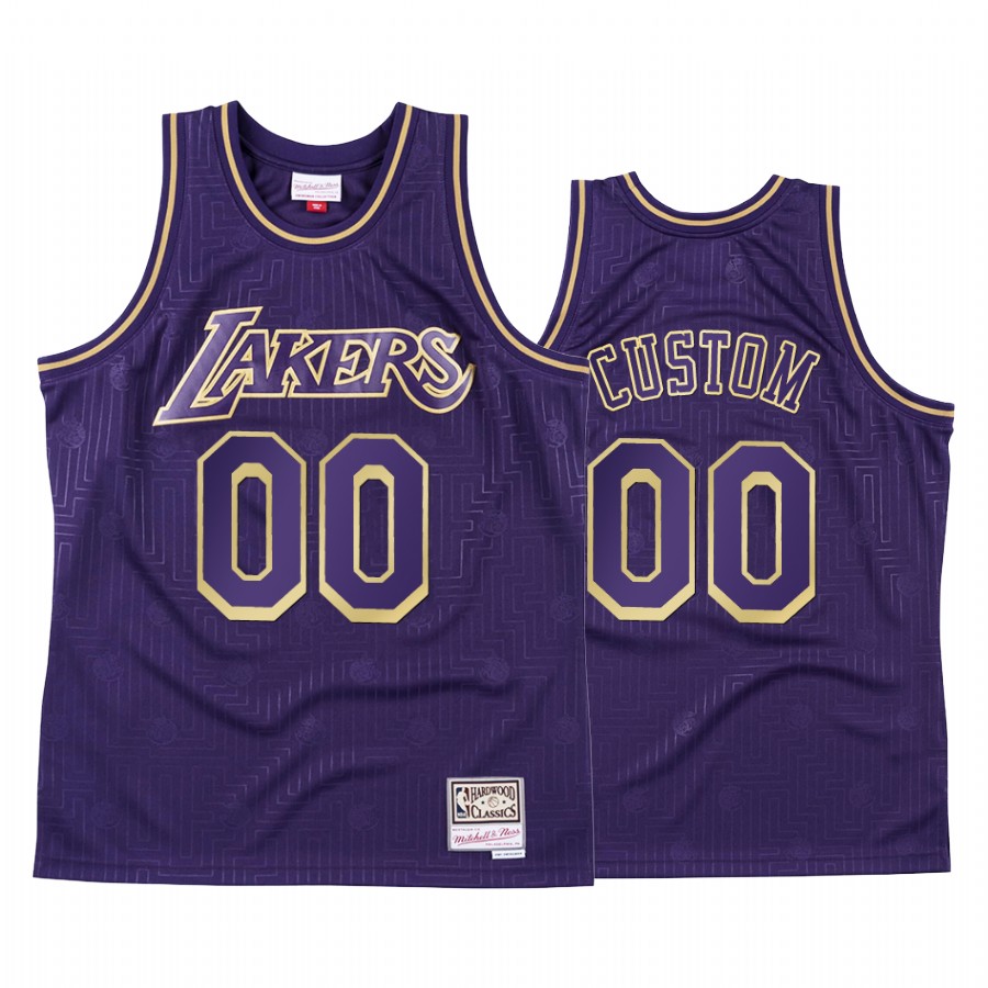 Los Angeles Lakers Custom 2020 CNY Purple Throwback Jersey