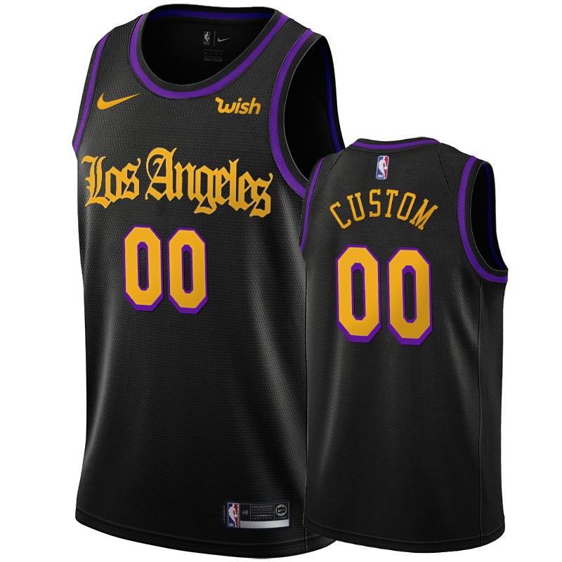 Los Angeles Lakers Custom Black 2019-20 City Creative Jersey