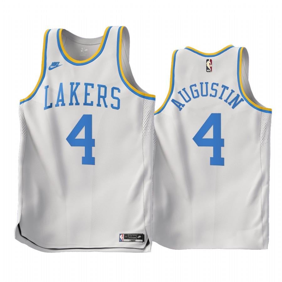 Los Angeles Lakers D.J. Augustin 4 2022-23 Classic Edition White Jersey – Men Jersey