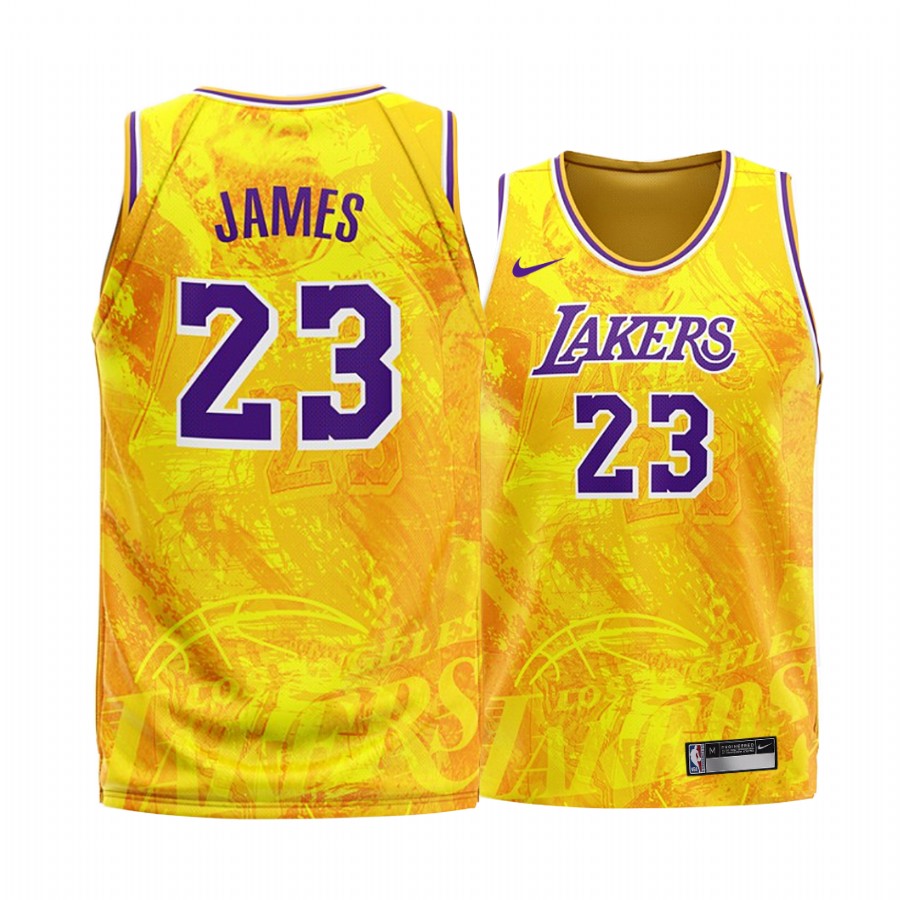 Los Angeles Lakers LeBron James #23 Gold 2020 Fashion Edition Jersey