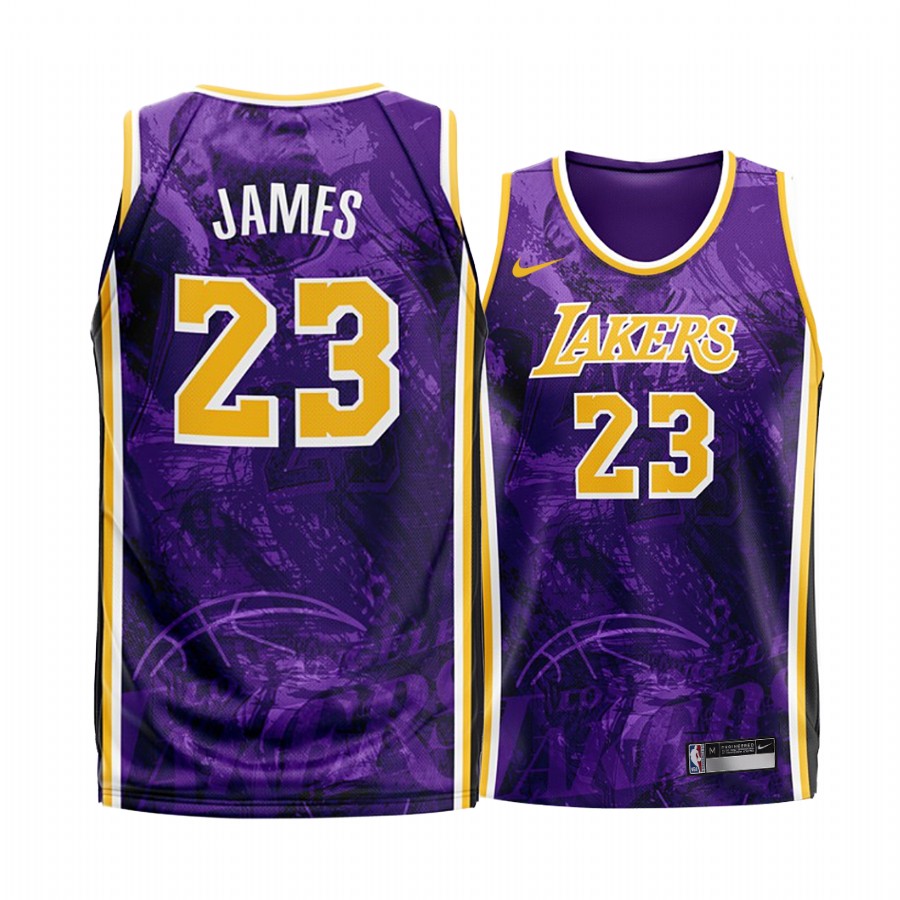 Los Angeles Lakers LeBron James #23 Purple 2020 Fashion Edition Jersey