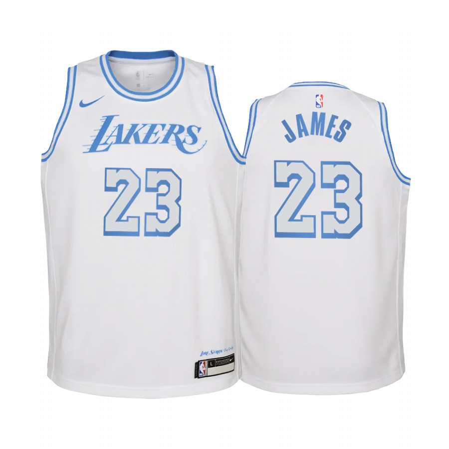 Los Angeles Lakers LeBron James 2020-21 City White Youth Jersey - Legacy of Lore