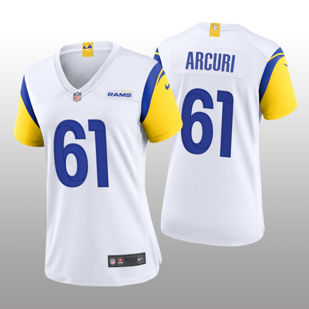 Los Angeles Rams A.J. Arcuri White Jersey Alternate Game - Women's