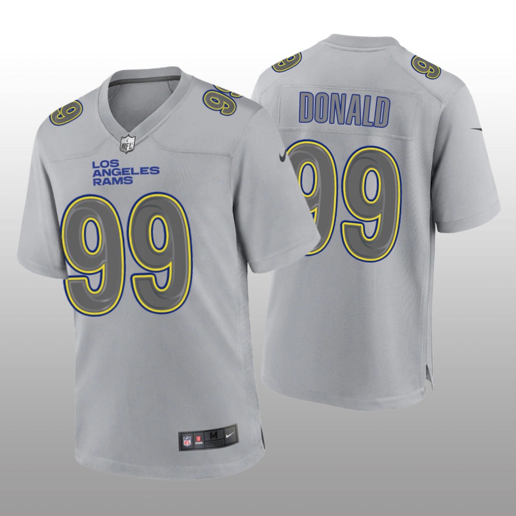 Los Angeles Rams Aaron Donald Gray Jersey Atmosphere Fashion Game - Men's