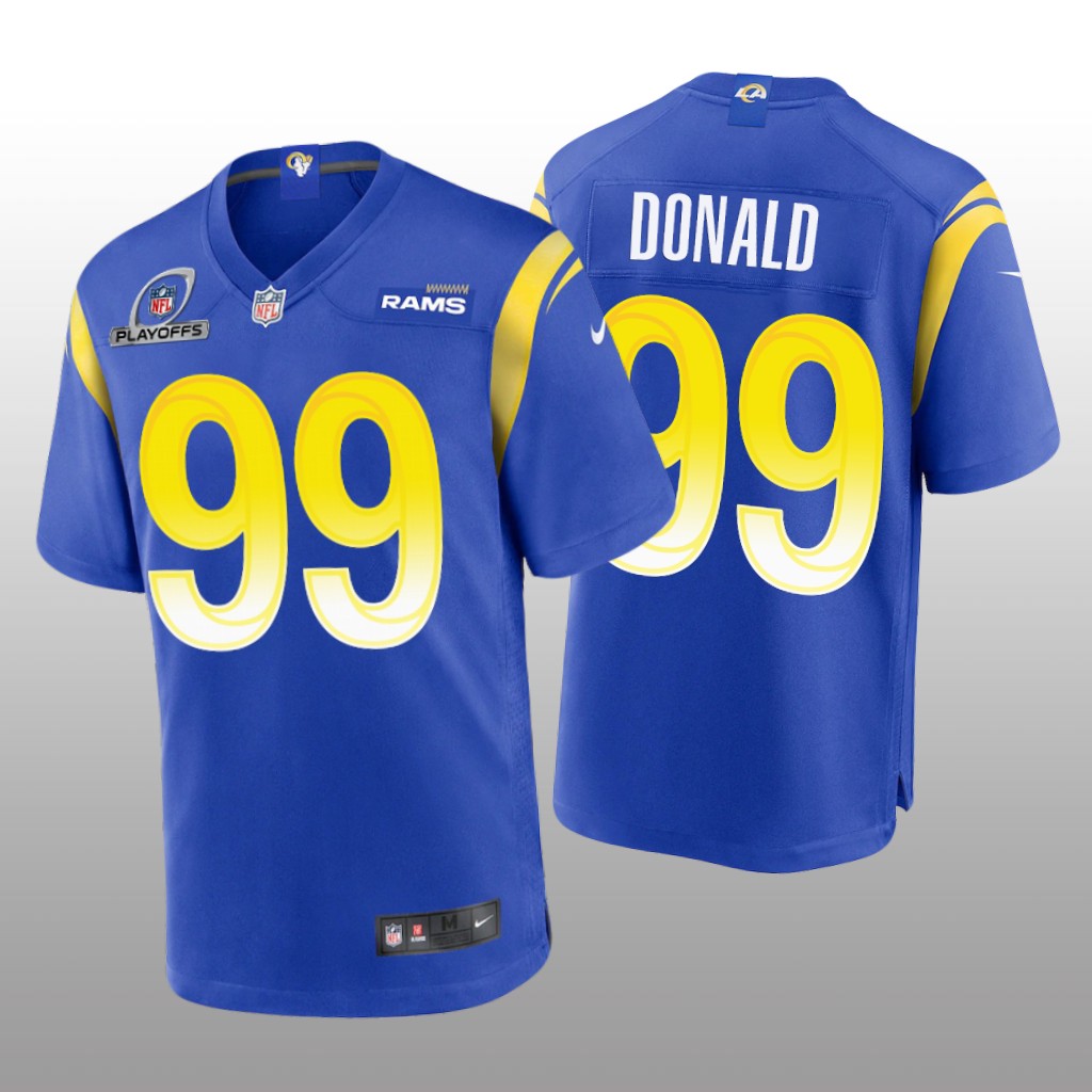 Los Angeles Rams Aaron Donald Royal Game 2021 NFL Playoffs Patch - Men's