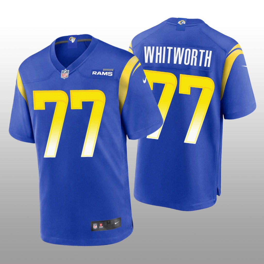 Los Angeles Rams Andrew Whitworth Royal Jersey Game - Men's