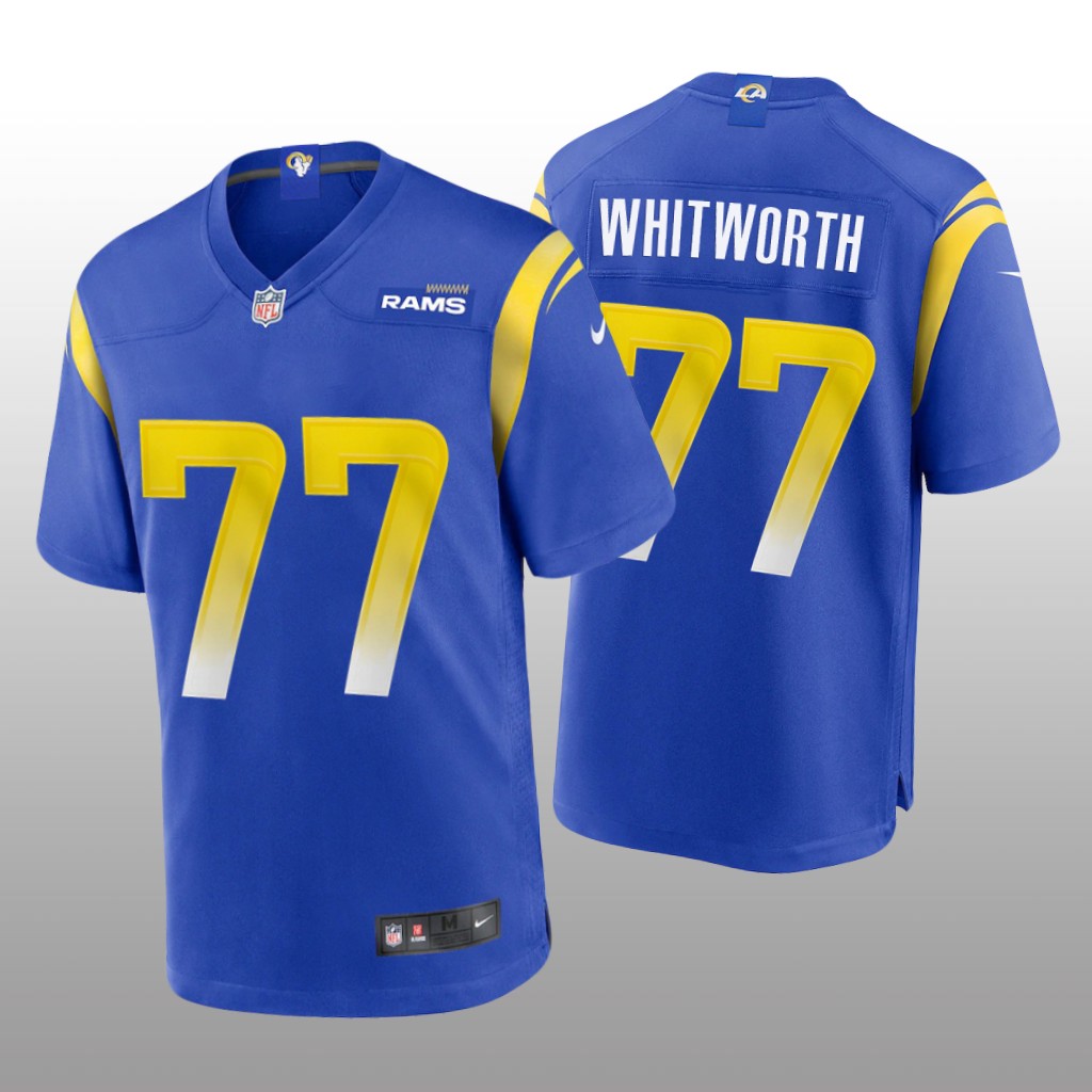 Los Angeles Rams Andrew Whitworth Royal Jersey Game - Men's