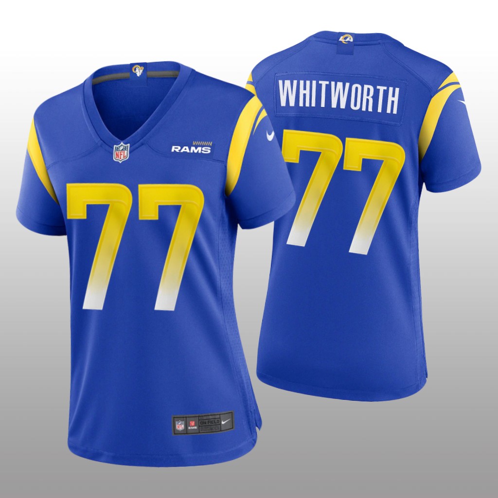 Los Angeles Rams Andrew Whitworth Royal Jersey Game - Women's