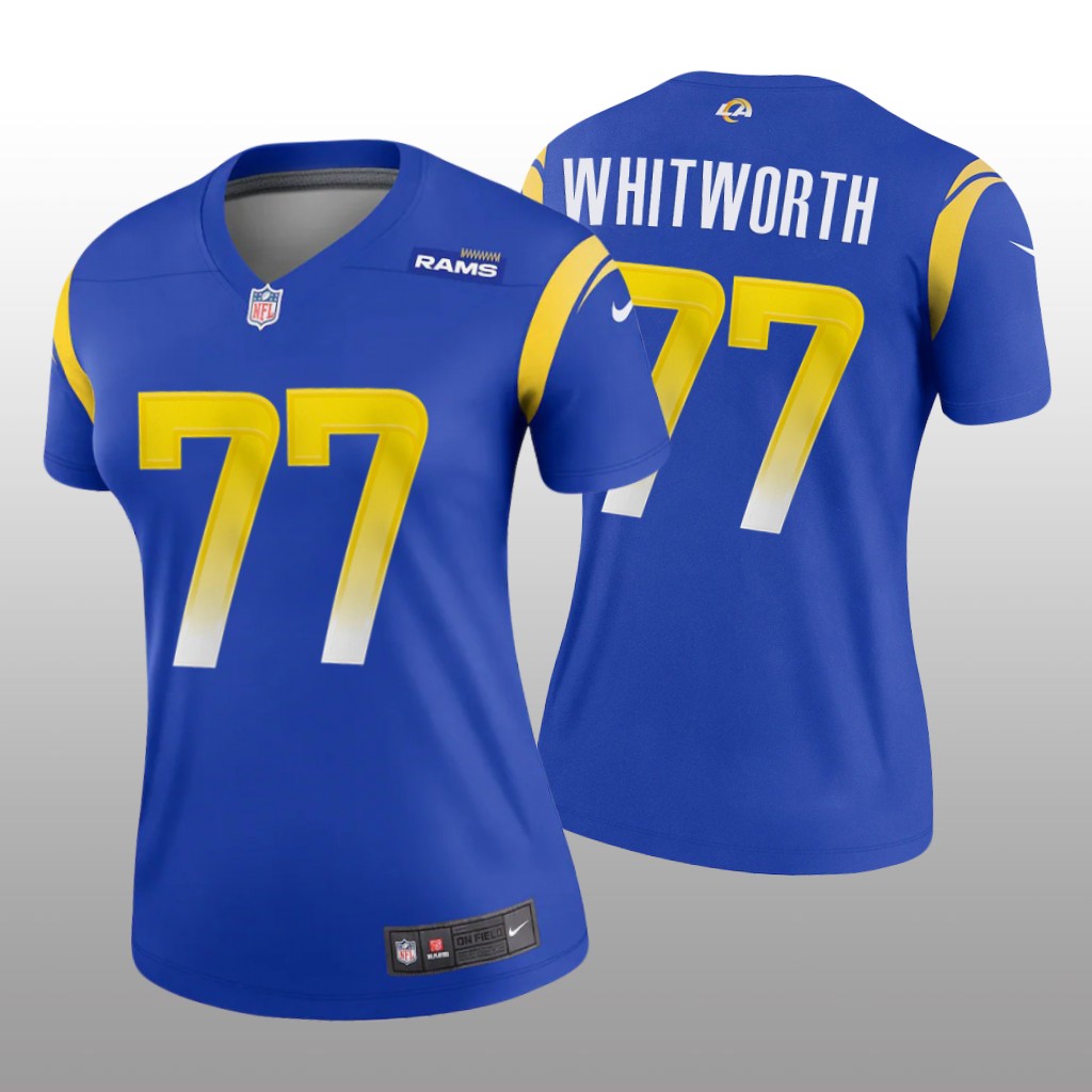 Los Angeles Rams Andrew Whitworth Royal Jersey Legend - Women's