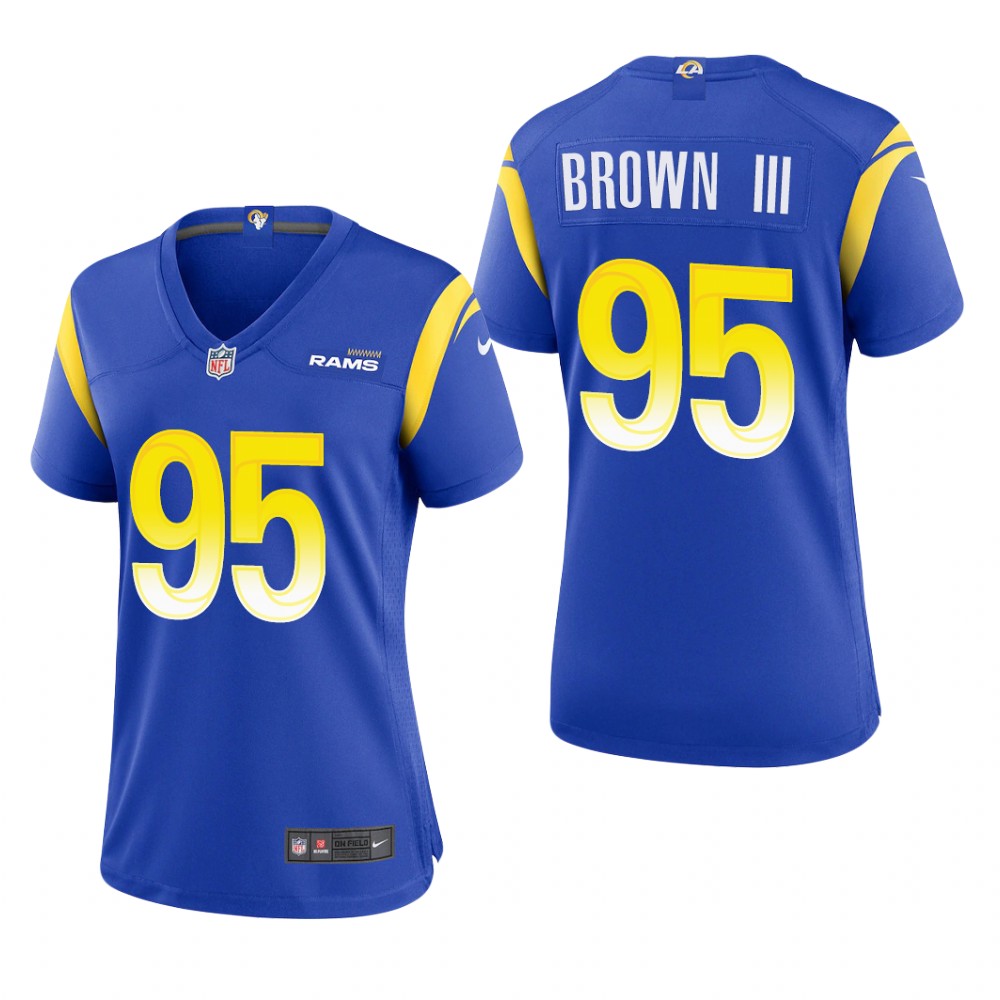 Los Angeles Rams Bobby Brown III Royal Jersey Game - Women's