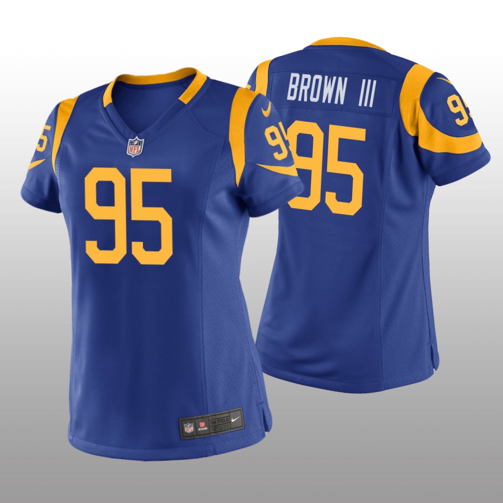 Los Angeles Rams Bobby Brown III Royal Jersey Game - Women's