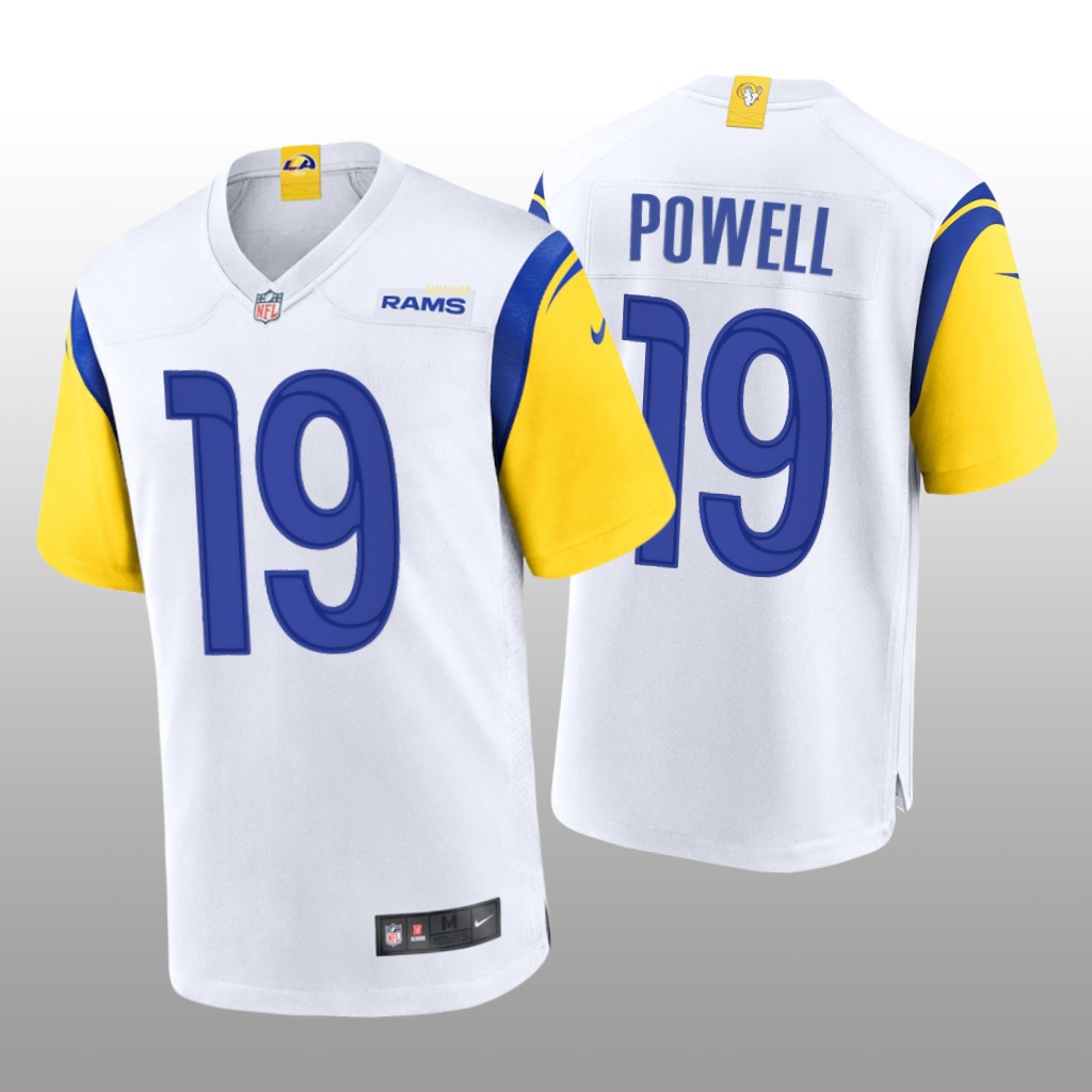 Los Angeles Rams Brandon Powell White Jersey Alternate Game - Men's