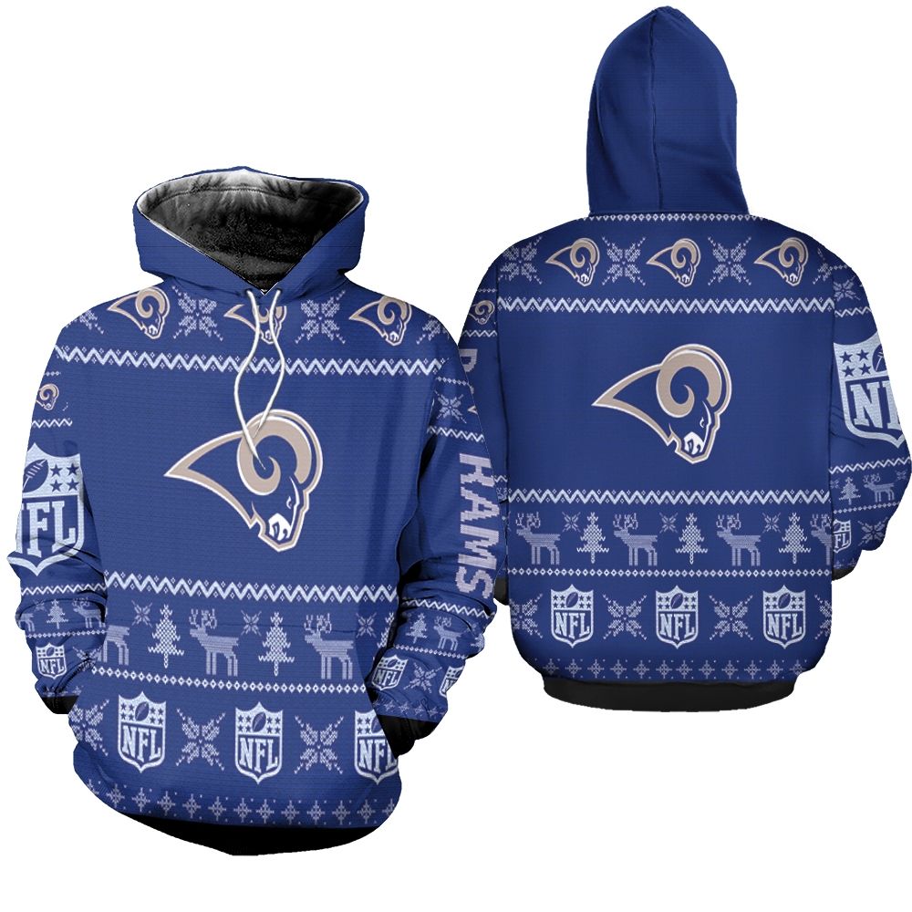 Los Angeles Rams Christmas 3D Hoodie