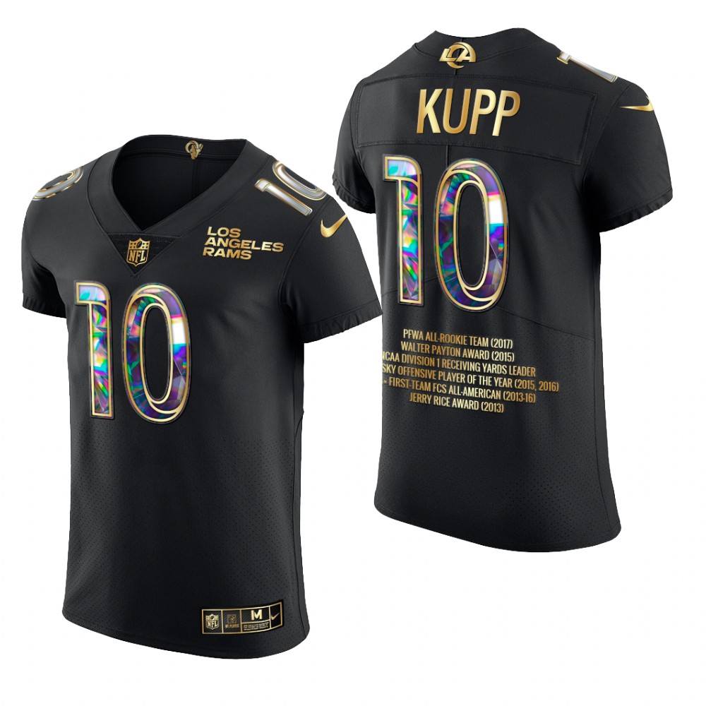 Los Angeles Rams Cooper Kupp Black Jersey Career Highlights Men's