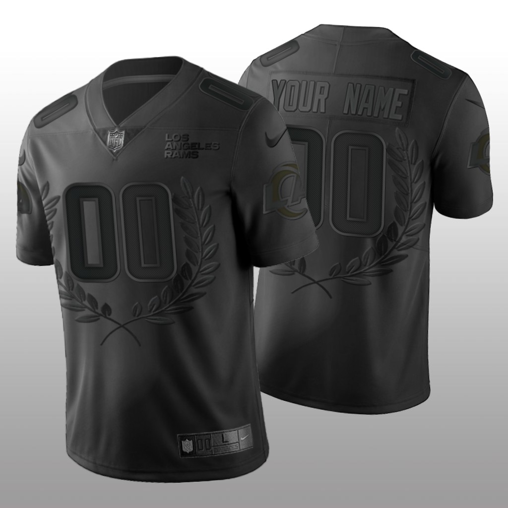Los Angeles Rams Custom Black Limited Jersey NFL MVP Men's
